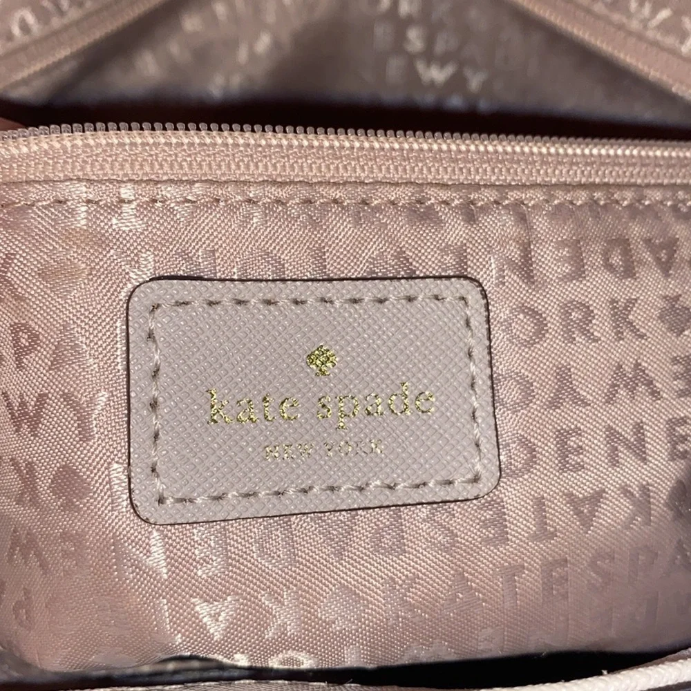 Kate Spade Pale Grey Top Handle Crossbody Purse - Picture 7 of 7